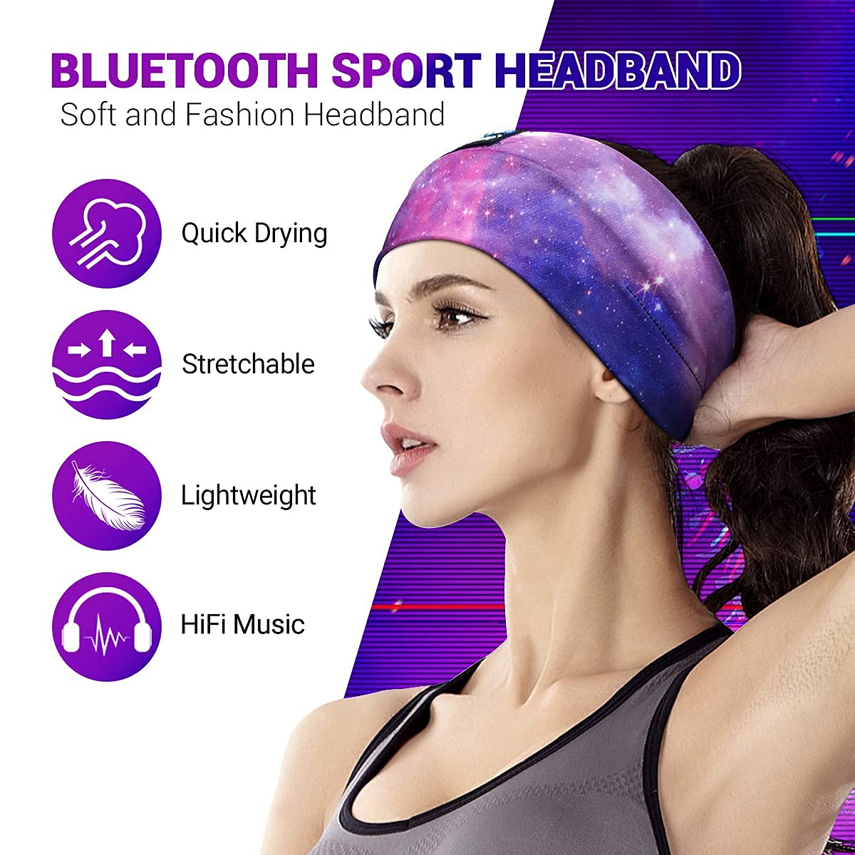 Sleep Headphones Bluetooth Headband Sleeping Wireless Headband Headphones with Thin HD Stereo Speakers
