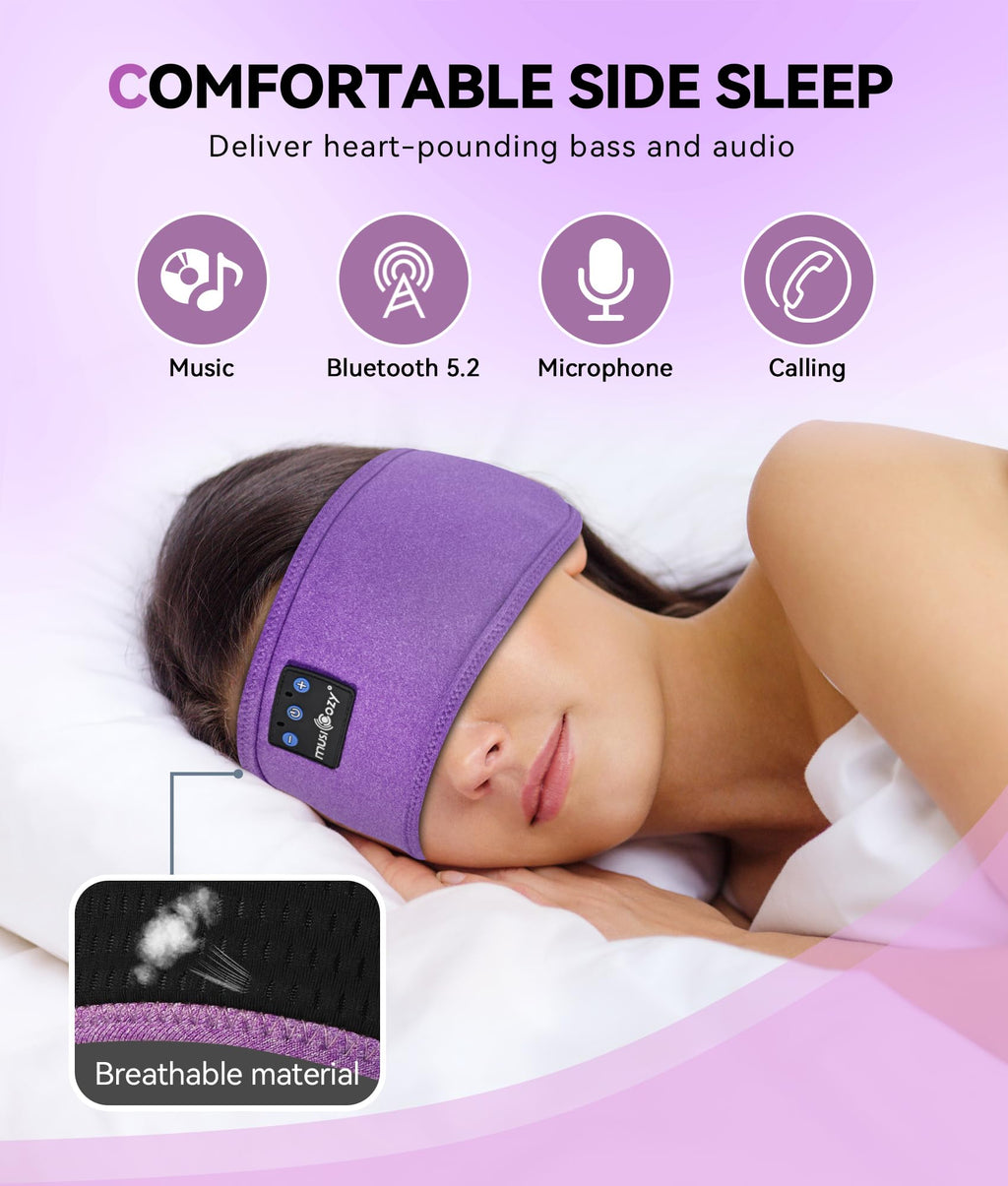 Bluetooth 5.2 Headband Sleep Headphones Headband Headphones Sports Wireless Music Earphones