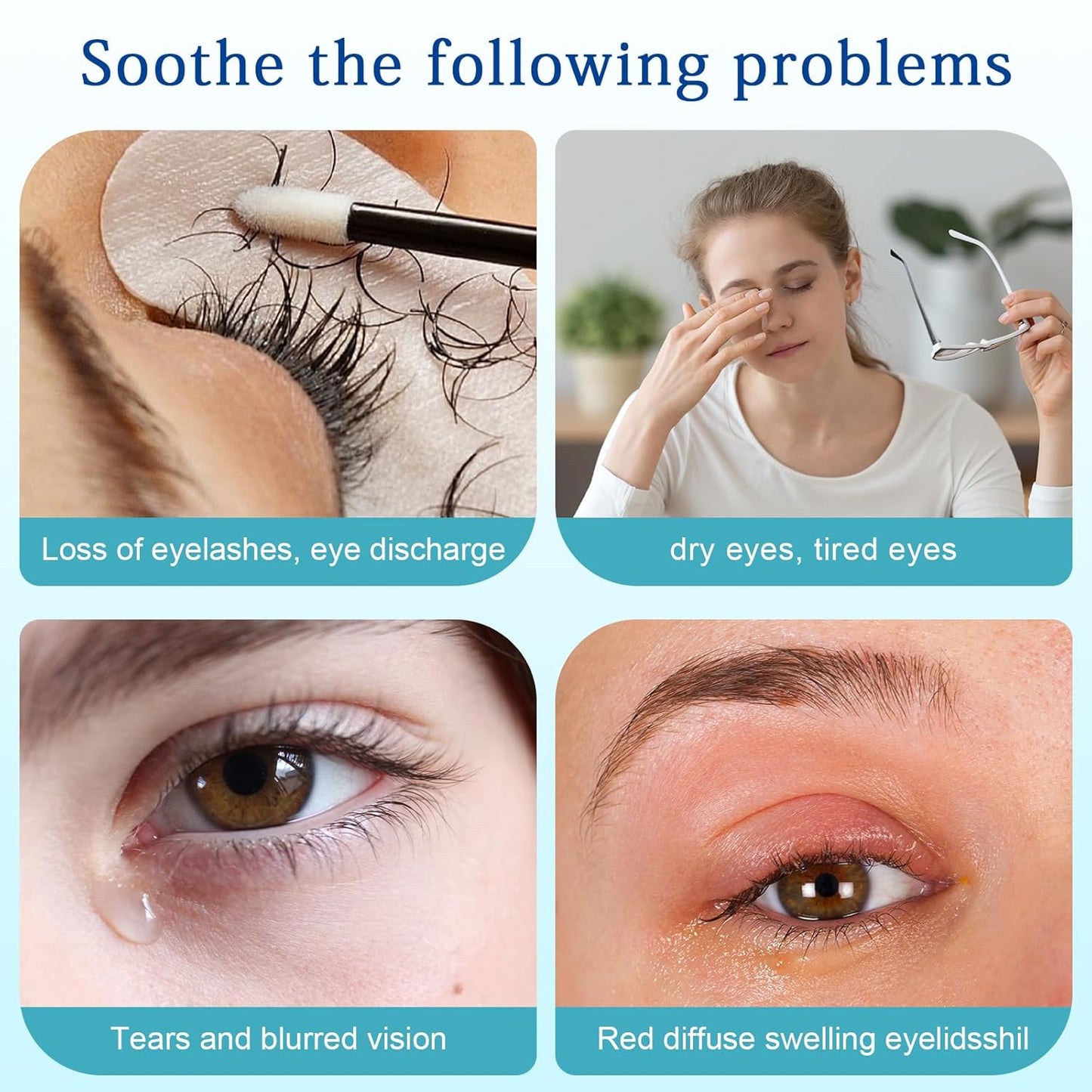 60PCS Tea Tree Oil Physiological Saline Eyelid Cleaning Wipes For Dry Eyes Daily Eye care for Removing Excess Oil and Debris from Eyelids & Lashes  Rinse Free Individually Wrapped Travel Eye Wipes