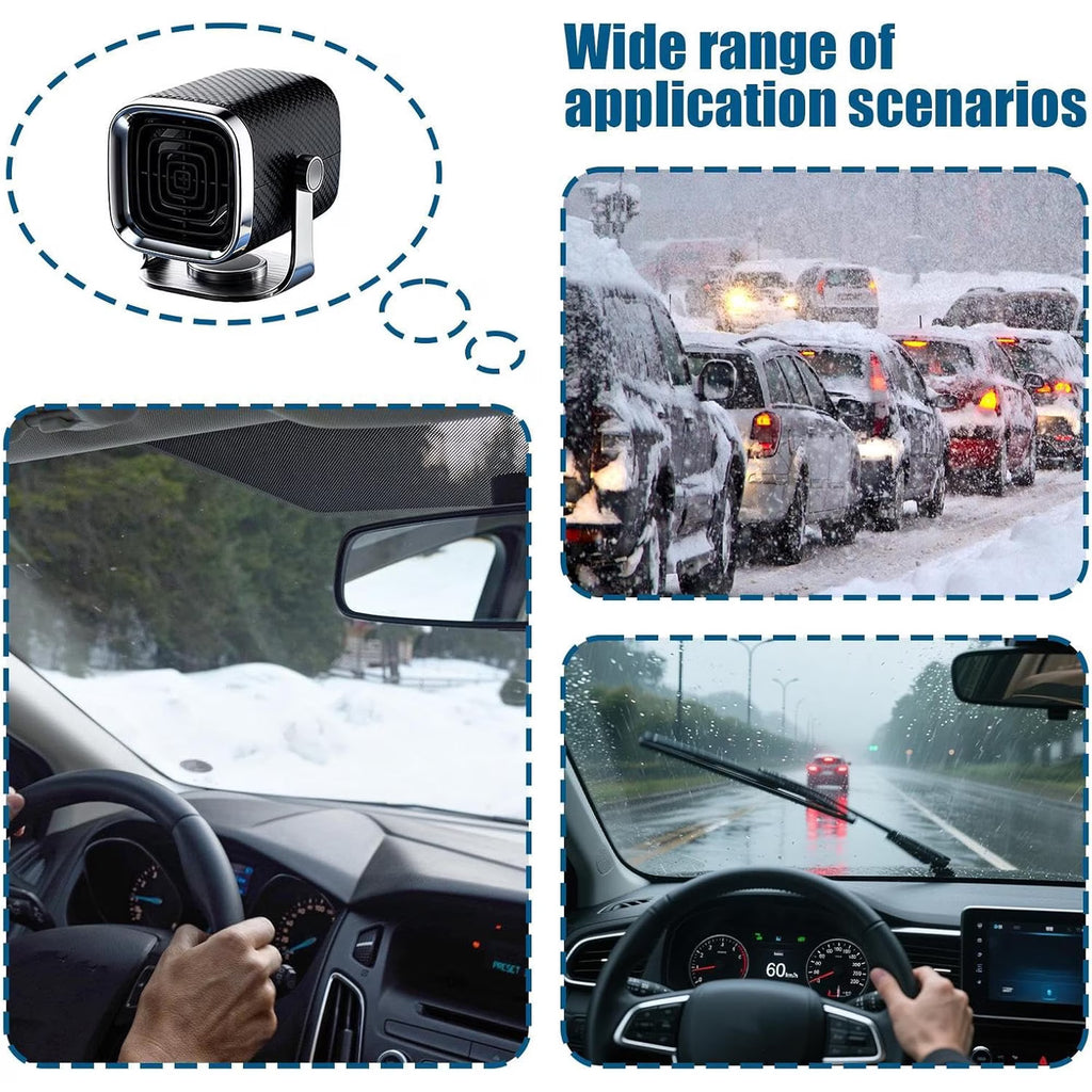 MUSICOZY Portable Car Heater Automotive Defogger – Electric Car Cooler Warmer | Quick Heat Air Blower, Vehicle Cabin Heater,Plug-In Deicer Machine For Drivers Trucks RVs SUVs Sedans Adventure Seekers