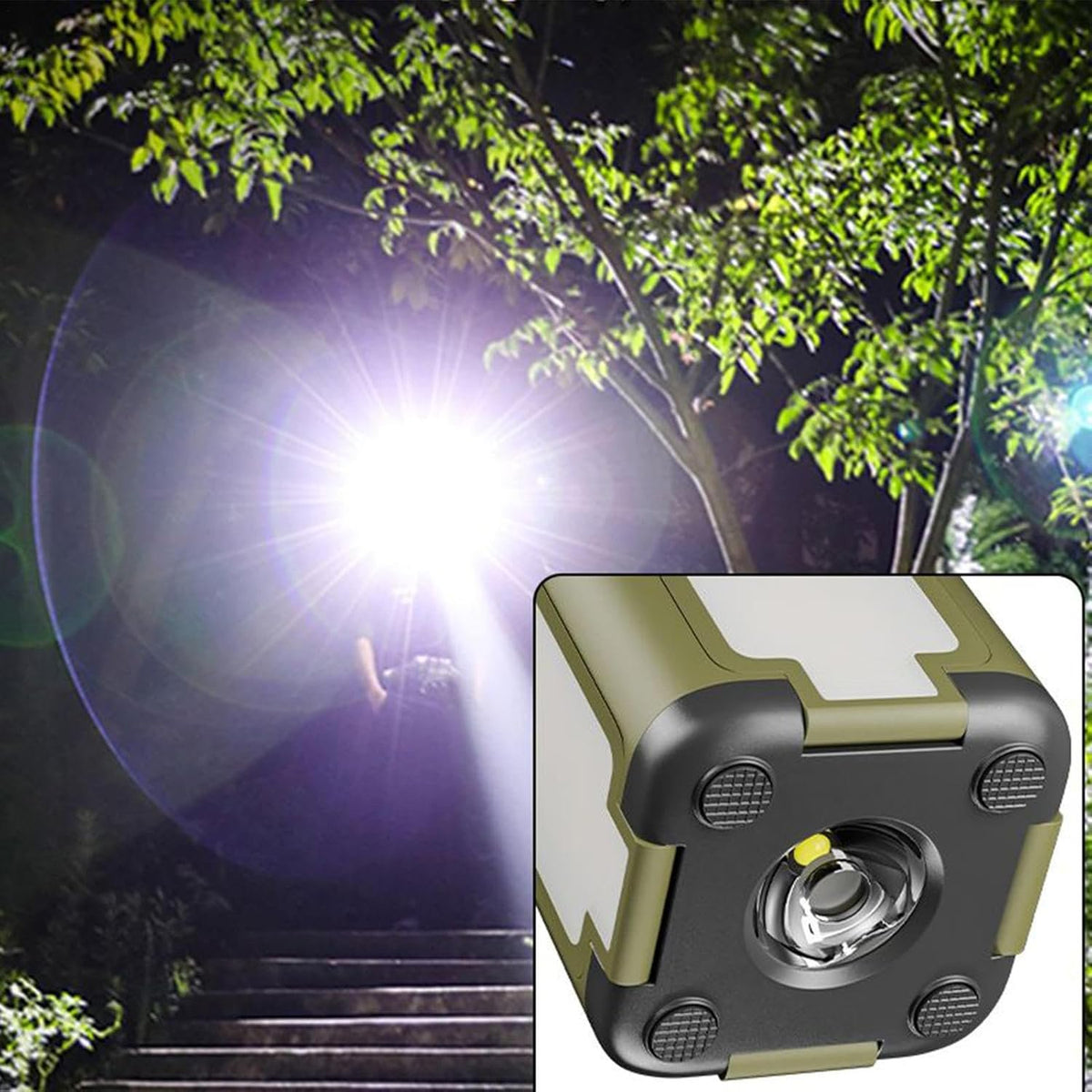 Camping Lantern, Camping Tent Light for Home | 2000 MAh Solar Camping Lights | Solar Portable 6 Modes Dimmable with 90 Degree Expandable 4 Led Lamp for Hiking Patio Tent Power Adventures