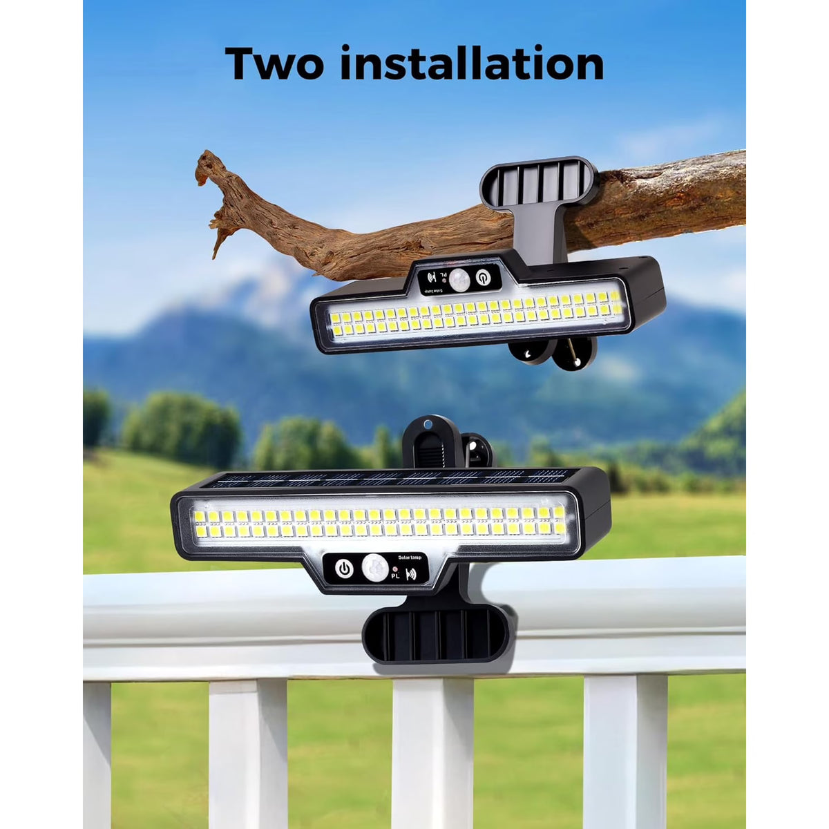 Clip on Solar Lights Waterproof,50LED Solar Motion Light Outdoor,Portable 500LM Bright Motion Lights for Outside,6000K Security Solar Light for Chain