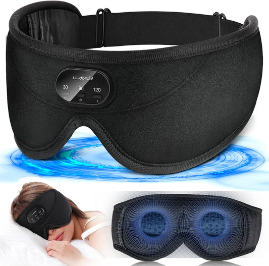 LC-dolida Sleep Headphones  White Noise Bluetooth Sleep Mask 3D Wireless Eye Mask for Sleeping  Sleep Mask with Bluetooth Headphones for Side Sleepers Travel Yoga  Cool Gifts for Men Women