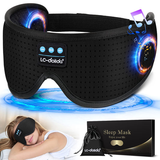 Sleep Headphones  White Noise Bluetooth Sleep Mask 3D Wireless Eye Mask Sleeping with Timing  Sleep Mask with Bluetooth Headphones for Side Sleepers