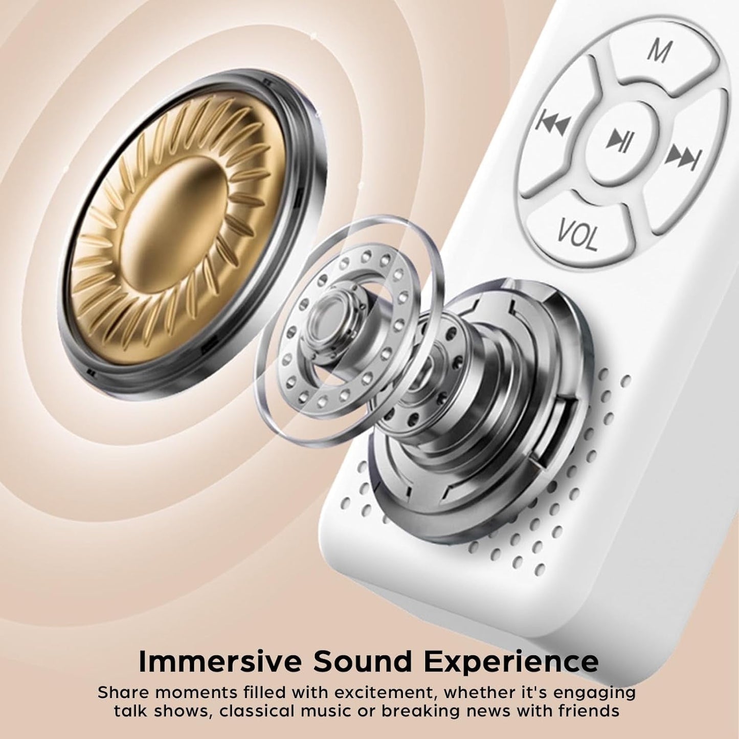 MUSICOZY 128GB MP3 Player Portable Music Player with Built-in Speaker Hi-Fi Lossless Sound Music MP3 Player for Voice Recorder FM Radio E-Book AB Repeat mode with Earphones for Kids Running Walking