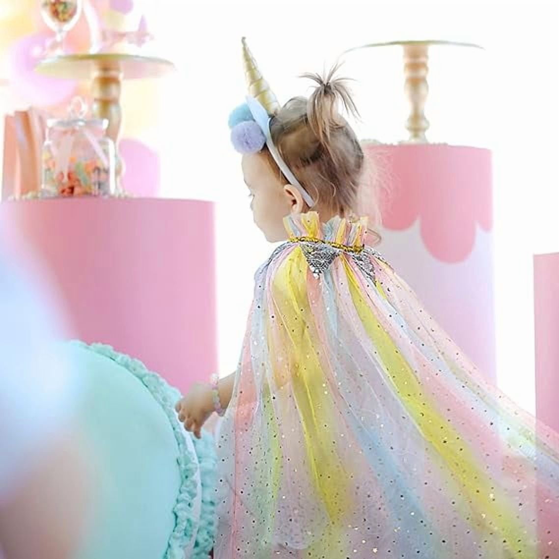 Princess Dress Up kids Costume Props Halloween Christmas gifts 11Pcs Fairy Princess for Toddler Girls Costume Sets Cape Wand Headband Tutu Skirt Jewelry New Year Gifts for Girls3 4 5 6 7 8 Year Old