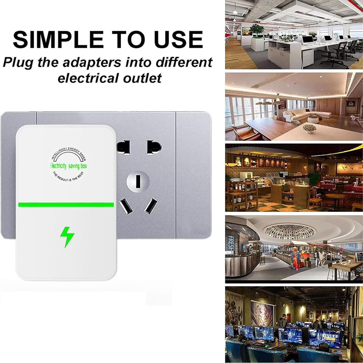Electricity Saving Box,Energy Saving Device,High Efficiency Household Stable Voltage Device US Plug Reduces Energy Costs, Stabilize Voltage 2 Pack