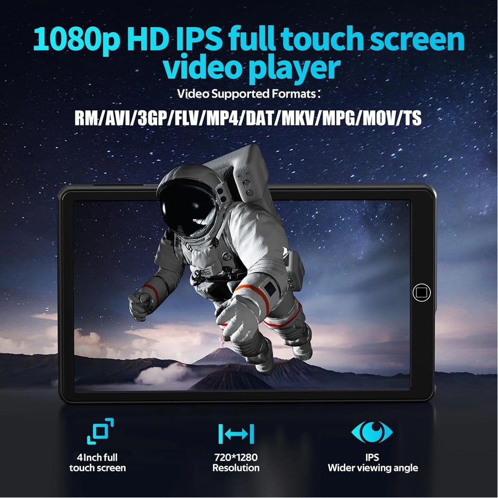 Upgraded 160GB MP3 Player with Bluetooth and WiFi Android 14 OS MP3 & MP4 Players with 4 Touchscreen and Speaker 3GB RAM & 32GB ROM 2500mAh Music Player with Spotify Audible Amazon Music Play Store