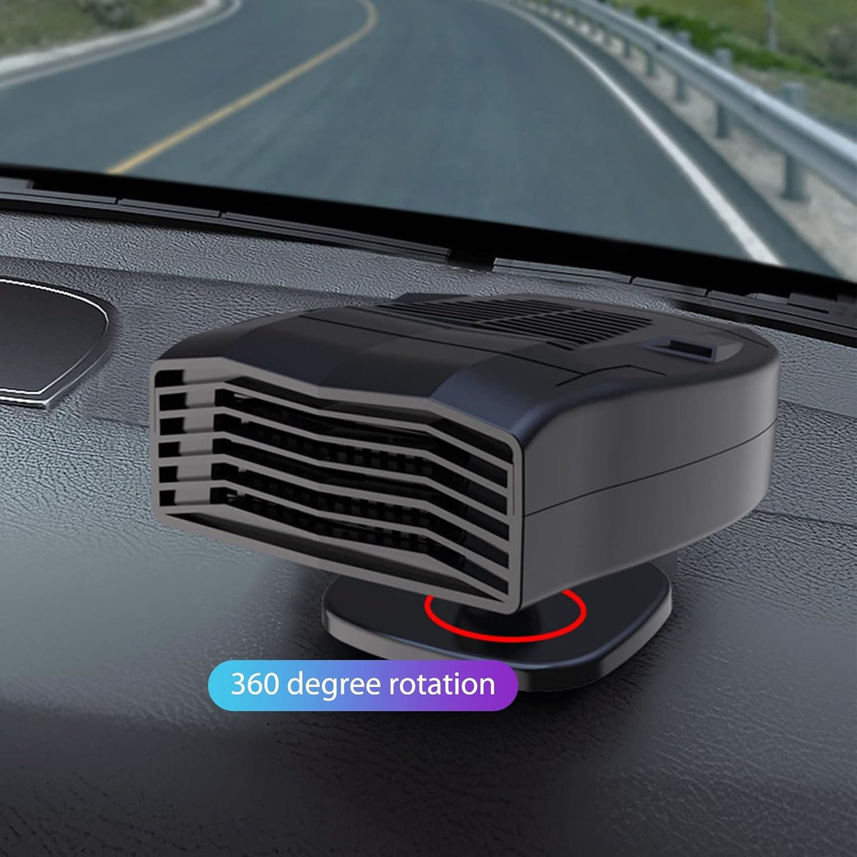 Portable Car Heater, 2 in 1 Fast Heating Cooling Auto Fan,12V/140W Windshield Defogger Window Defroster, 360 Degree Rotation Automobile Defogger Fan, Car Heater Cigarette Lighter Plugs for Car Trucks