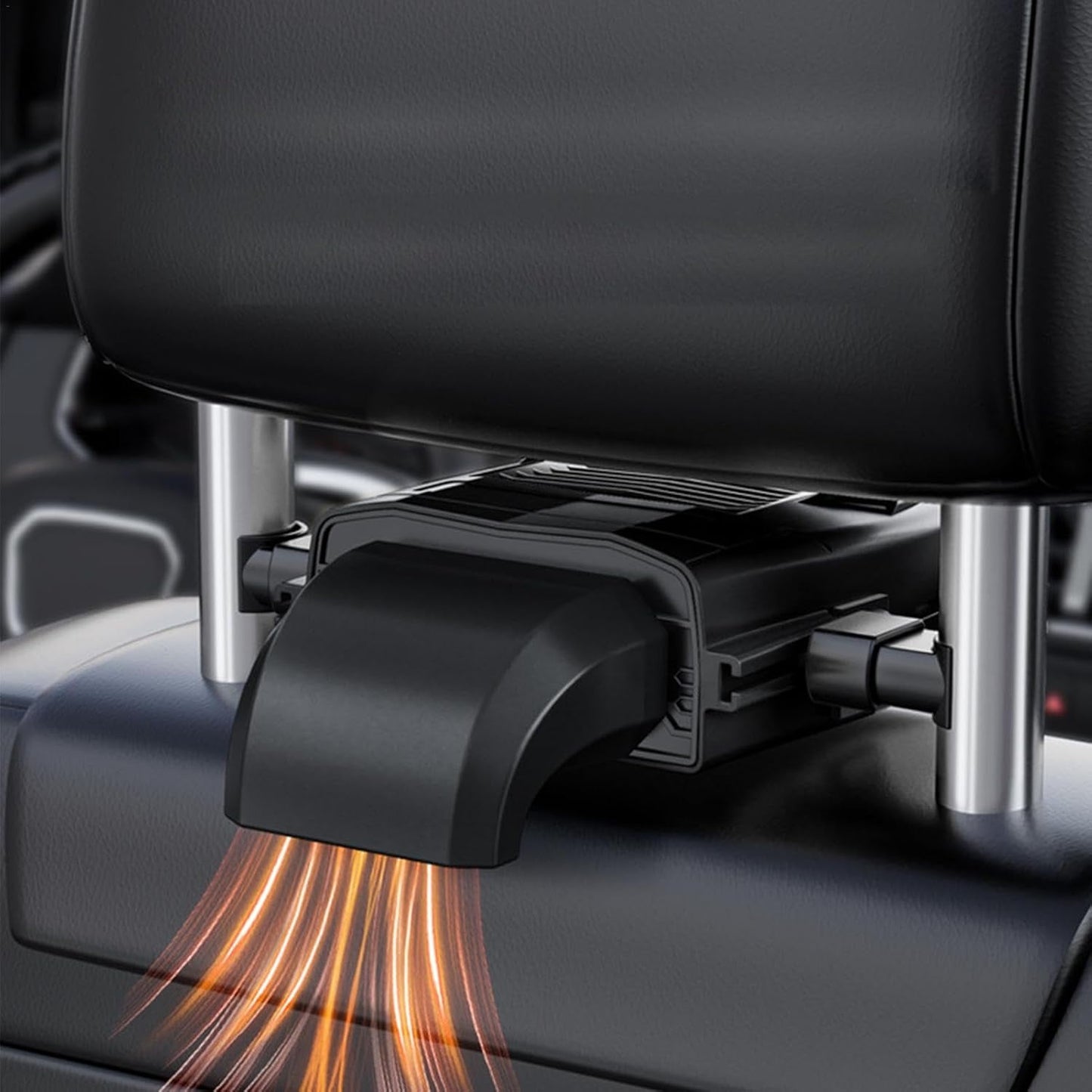 MUSICOZY Car Heater Fan 12v 150w Winter Windshield Defogger and Defroster 2 in 1 Portable Car Fast Heating Cooling Fan Can Heat for Seat with 1.4M Line 360° Rotatable Base Car Heater(Black)