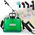Battery Powered Sprayer 8L Upgrade Electric Sprayer with 4 Mist Nozzles 2000mAh Portable Lawn Sprayer Pump 32in Shoulder Strap Retractable Wand 2 Water Filling Holes for Lawn Garden Cleaning