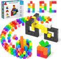 CEDQ Magnetic Blocks Toys Magnet Building Cubes for Toddlers Ages 3-5 54PCS STEM Baby Educational Sensory Autism Montessori Preschool Toys Gifts for Kids Ages 4-8 Year Old Boys and Girls