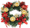 Christmas Advent Wreath Candle Holder Christmas Wreath Decorations 4 Candle Rings Wreaths Xmas Flame Retardant Candle Holder Holiday Wreaths for Home Church Christmas Wedding Table Dinner Party Decor