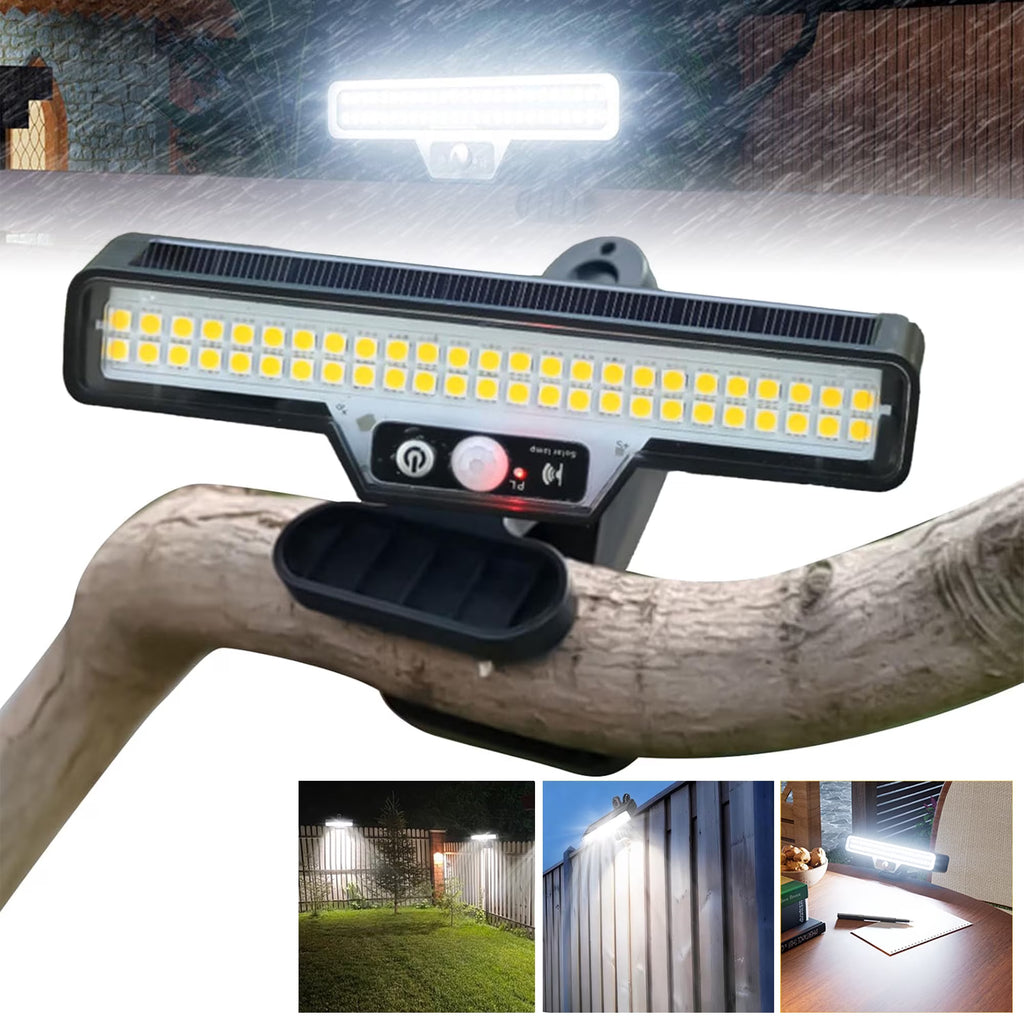 Clip on Solar Lights Waterproof,50LED Solar Motion Light Outdoor,Portable 500LM Bright Motion Lights for Outside,6000K Security Solar Light for Chain