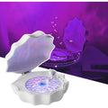 MUSICOZY Waves Vinyl Bluetooth Speaker with Mood Lamp Shell Ocean Wave Projector Light 7 Colors Waves Night Light for Bedroom Living Office (Purple)