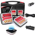 Magnetic Wireless Tail Lights Kit for Trailer,Led Trailer Rear Lights,12-24V LED Tow Lights Kit with Turn Signals,Rechargeable Towing Light with Powerful Suction Base for Trucks,Boat,RV,Vehicle