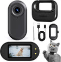 Mini Body Camera 1080p Wearable Thumb Size Cam with Charging Case Pet Camera POV Cam with Motion Detection Photo Shooting Video Recording for Cat Dog Sport Waterproof Black