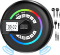 MUSICOZY Portable CD Player Bluetooth Personal CD Player with Built‑in Speakers Rechargeable Walkmans Support CD/MP3 Disc&USB Playback LCD Display Retro CD Player for Home Travel Car Student