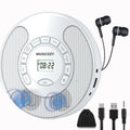 Portable CD Player with Bluetooth Rechargeable Walkmans CD Player for Car Built-in Speaker Bluetooth Transmitter A-B Repeat and Speed+/- Personal CD Player with Headphone Jack AUX Cable Best Gift