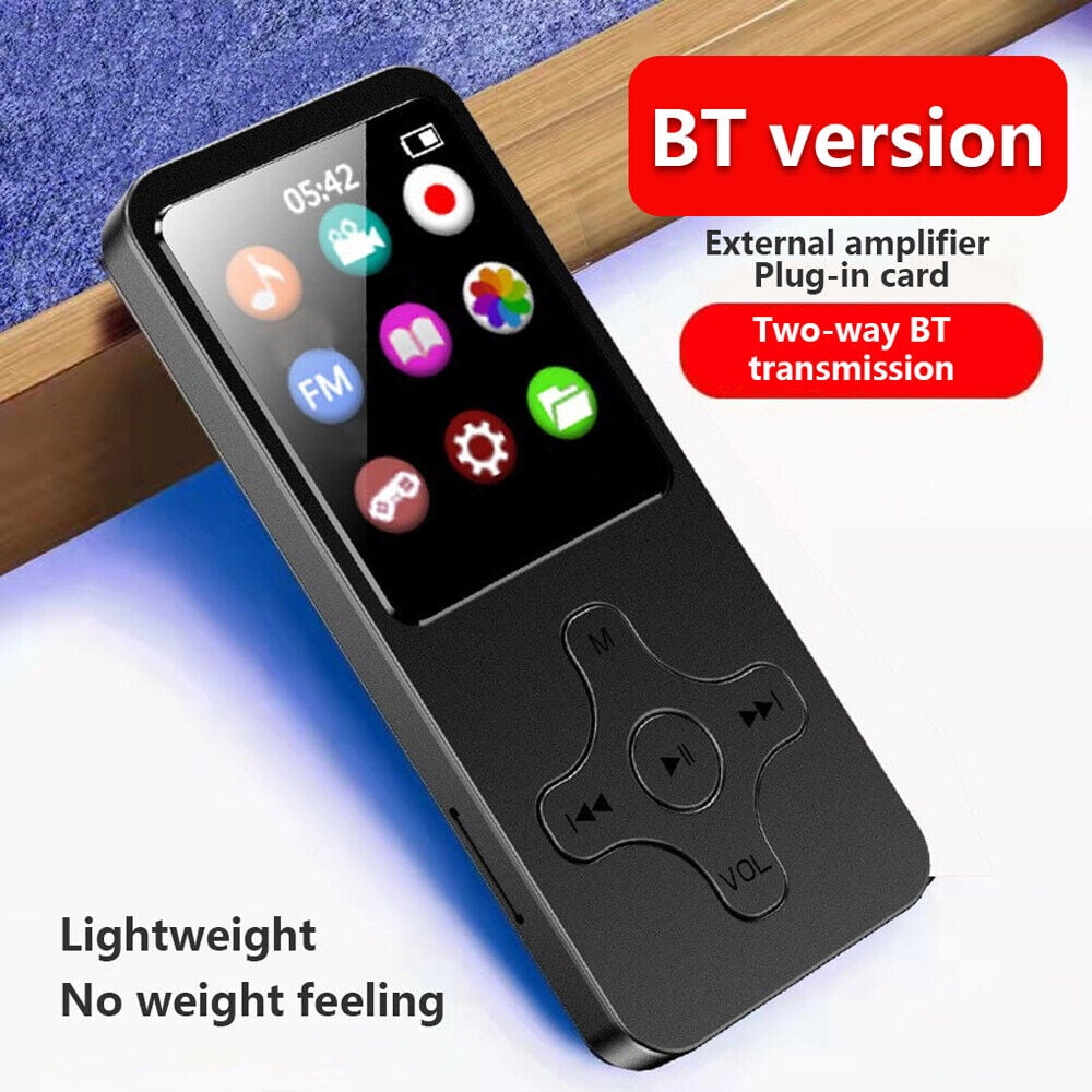 Bluetooth Mp3 Player with Speaker 64GB Portable HiFi Sound Student Player Walkman Player Digital Music Mp3 Mp4 Player with FM Recorder E-Book Video