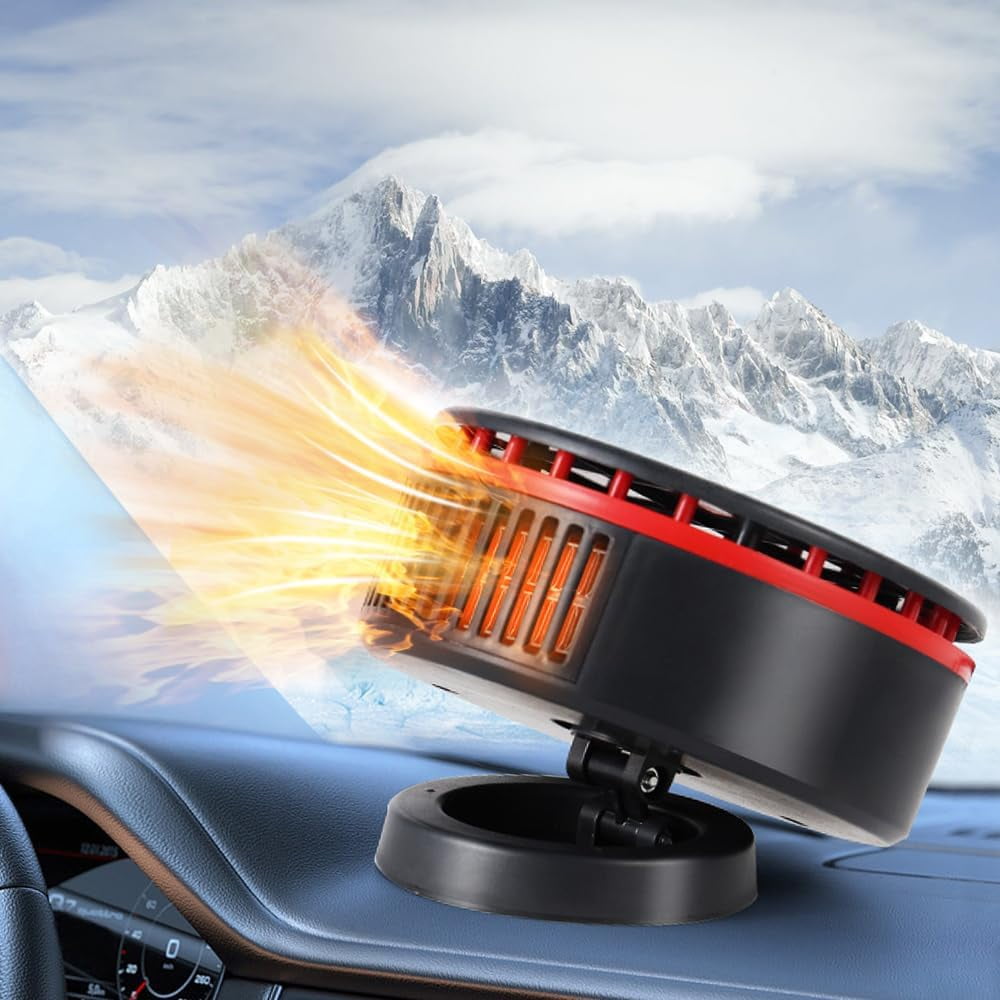 Portable Car Heater with Cooling Function Car Fan Heater 150W 12V Windshield Defroster  Vehicle Demister Fast 2 in 1 Heating Cooling Dryer Auto 360 Rotate Heater Fan  Car Heater Fan Plug-in Anti-Fog