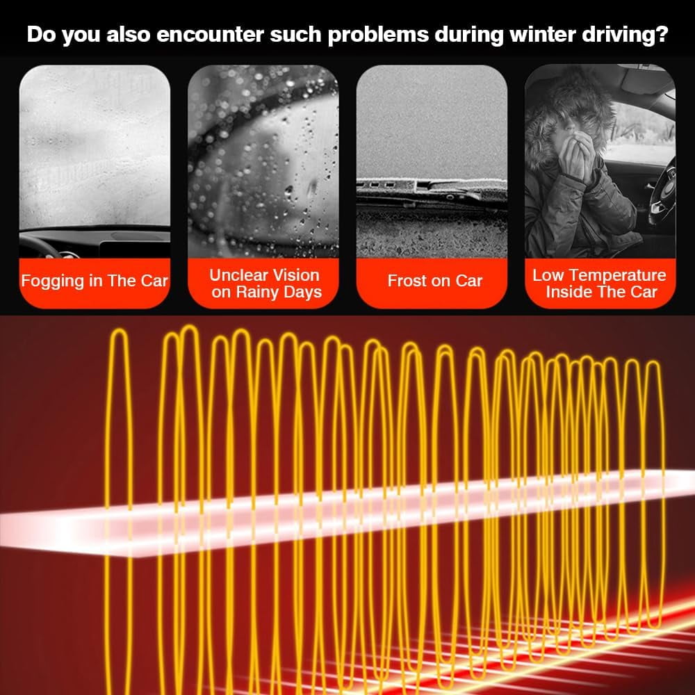 Portable Car Heater with Cooling Function Car Fan Heater 150W 12V Windshield Defroster  Vehicle Demister Fast 2 in 1 Heating Cooling Dryer Auto 360 Rotate Heater Fan  Car Heater Fan Plug-in Anti-Fog