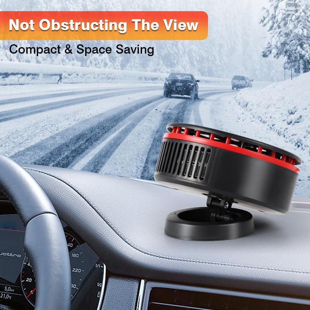 Portable Car Heater with Cooling Function Car Fan Heater 150W 12V Windshield Defroster  Vehicle Demister Fast 2 in 1 Heating Cooling Dryer Auto 360 Rotate Heater Fan  Car Heater Fan Plug-in Anti-Fog