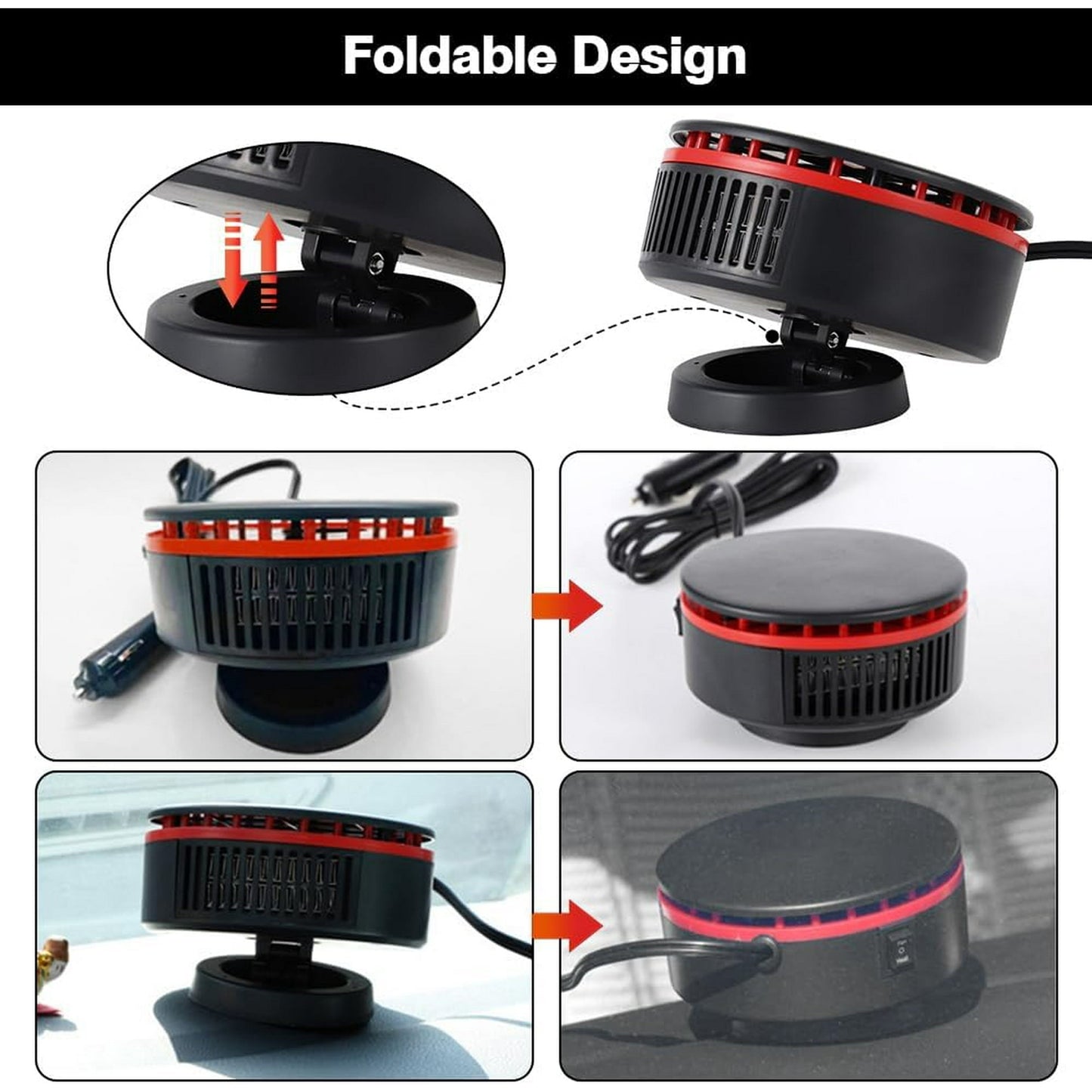 Portable Car Heater with Cooling Function Car Fan Heater 150W 12V Windshield Defroster  Vehicle Demister Fast 2 in 1 Heating Cooling Dryer Auto 360 Rotate Heater Fan  Car Heater Fan Plug-in Anti-Fog