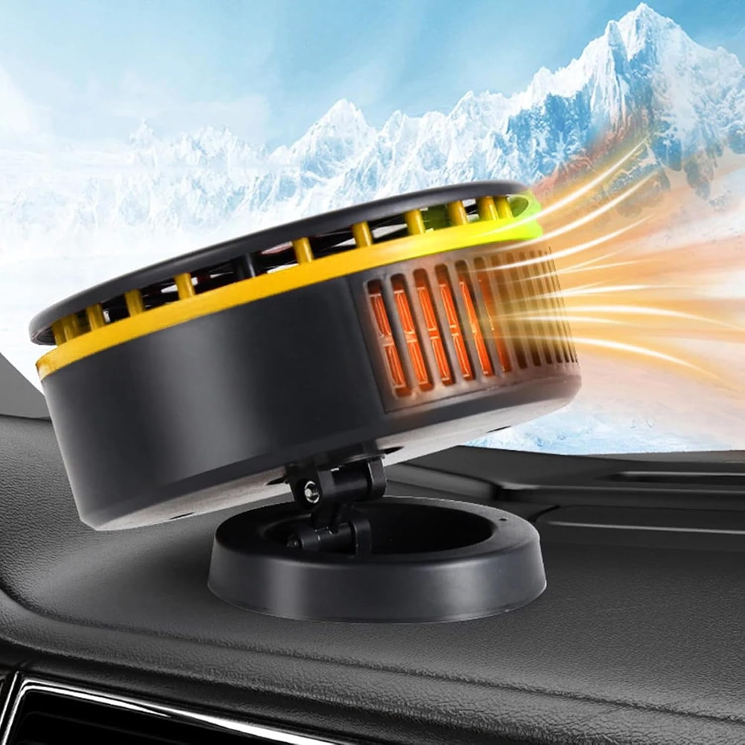 Portable Car Heater with Cooling Function Car Fan Heater 150W 12V Windshield Defroster  Vehicle Demister Fast 2 in 1 Heating Cooling Dryer Auto 360 Rotate Heater Fan  Car Heater Fan Plug-in Anti-Fog