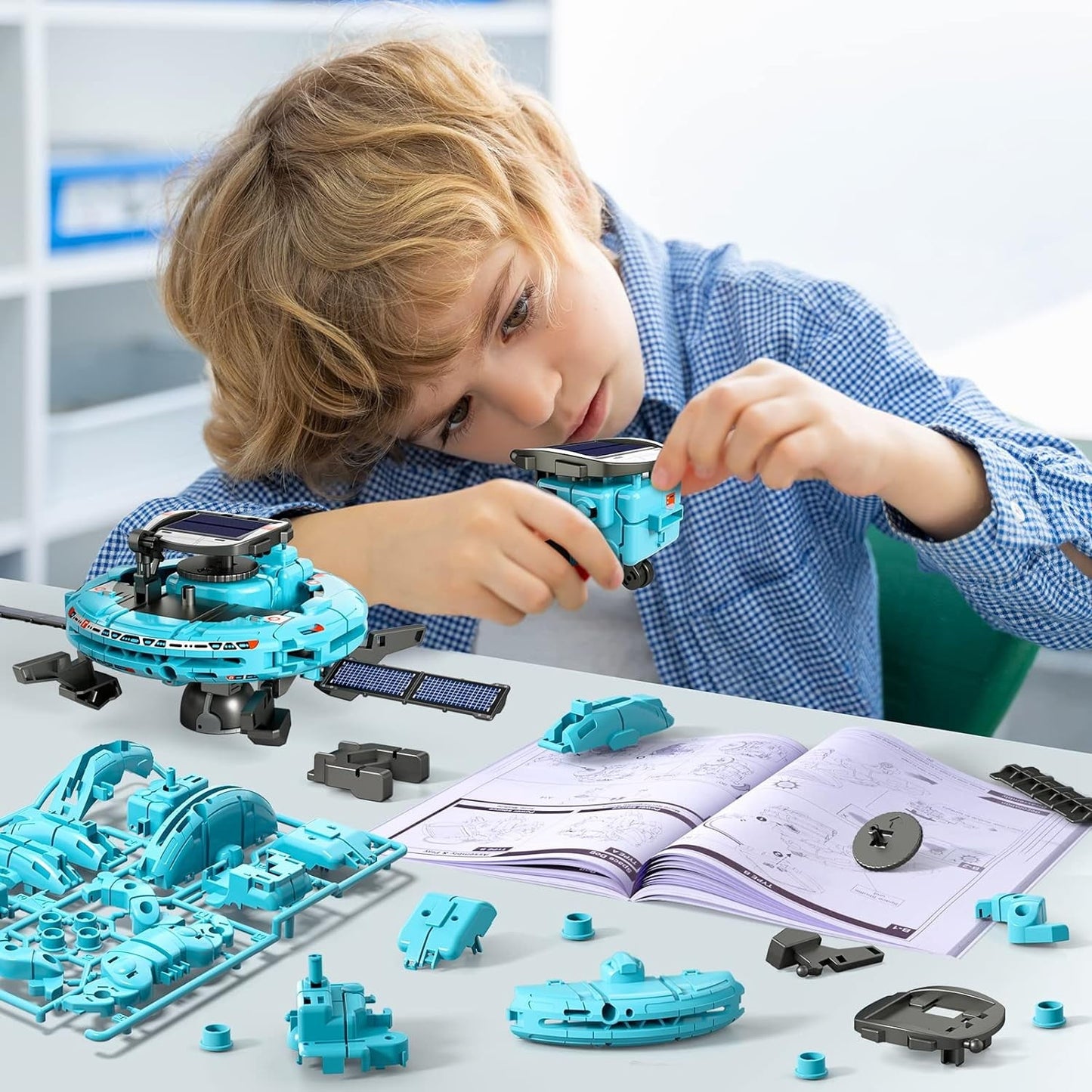 MUSICOZY 6-in-1 Building Science STEM Kits  STEM Projects for Kids Ages 8-12 12-16  Solar Robot Kit Space Toys Birthday Gifts for 8 9 10 11 12 13 14 15 16 Year Old  Boys Girls