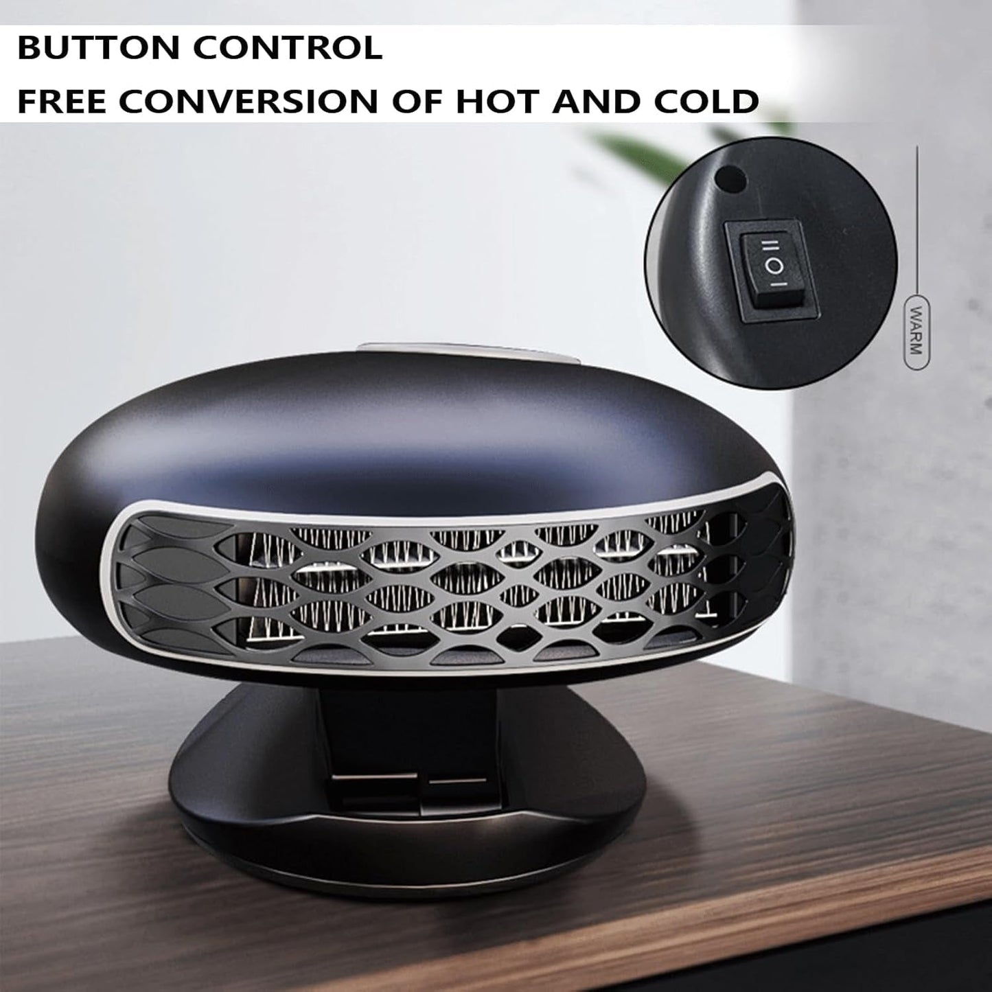 2 in1 Fast Heating and Cooling Car Heaters   Portable Car Heater 12v Car Heater and Defroster  Car Heater That Plugs into Cigarette Lighter 360°Degree Defroster with Rotatable Suction Holder