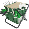 Garden Tool Set 12 Piece Gardening Kit with Heavy Duty Folding Stool Gardening Tools with Detachable Canvas Storage Tote Bag Stainless Steel Outdoor Hand Garden Tools  Gardening Gifts for Women Men