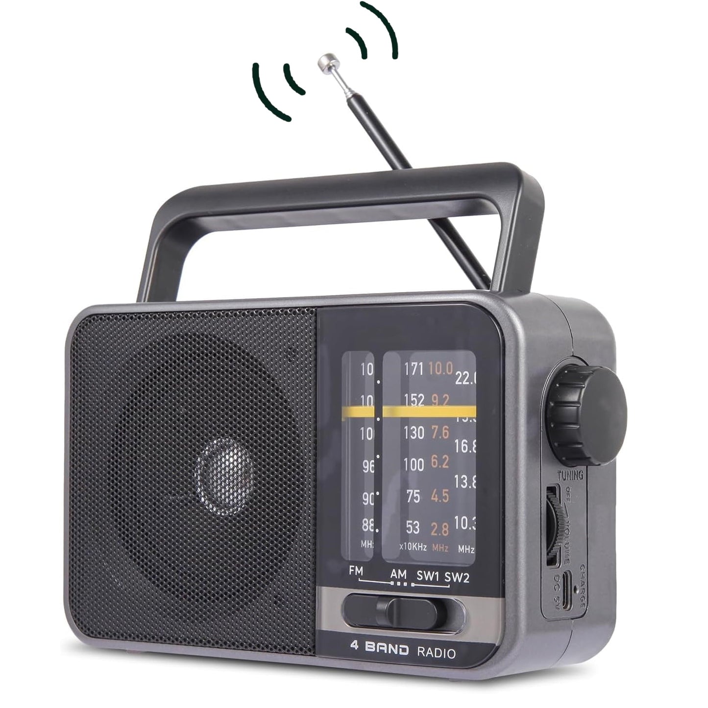 Portable AM / FM Radio Small Operated Analog Radio Portable Shortwave Radio Battery Powered or DC USB Suitable for Home & Outdoor Use Small Gifts for Seniors Elderly