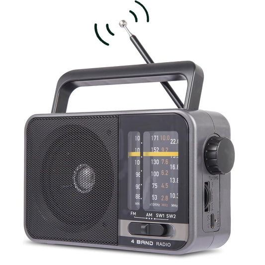 Portable AM / FM Radio Small Operated Analog Radio Portable Shortwave Radio Battery Powered or DC USB Suitable for Home & Outdoor Use Small Gifts for Seniors Elderly