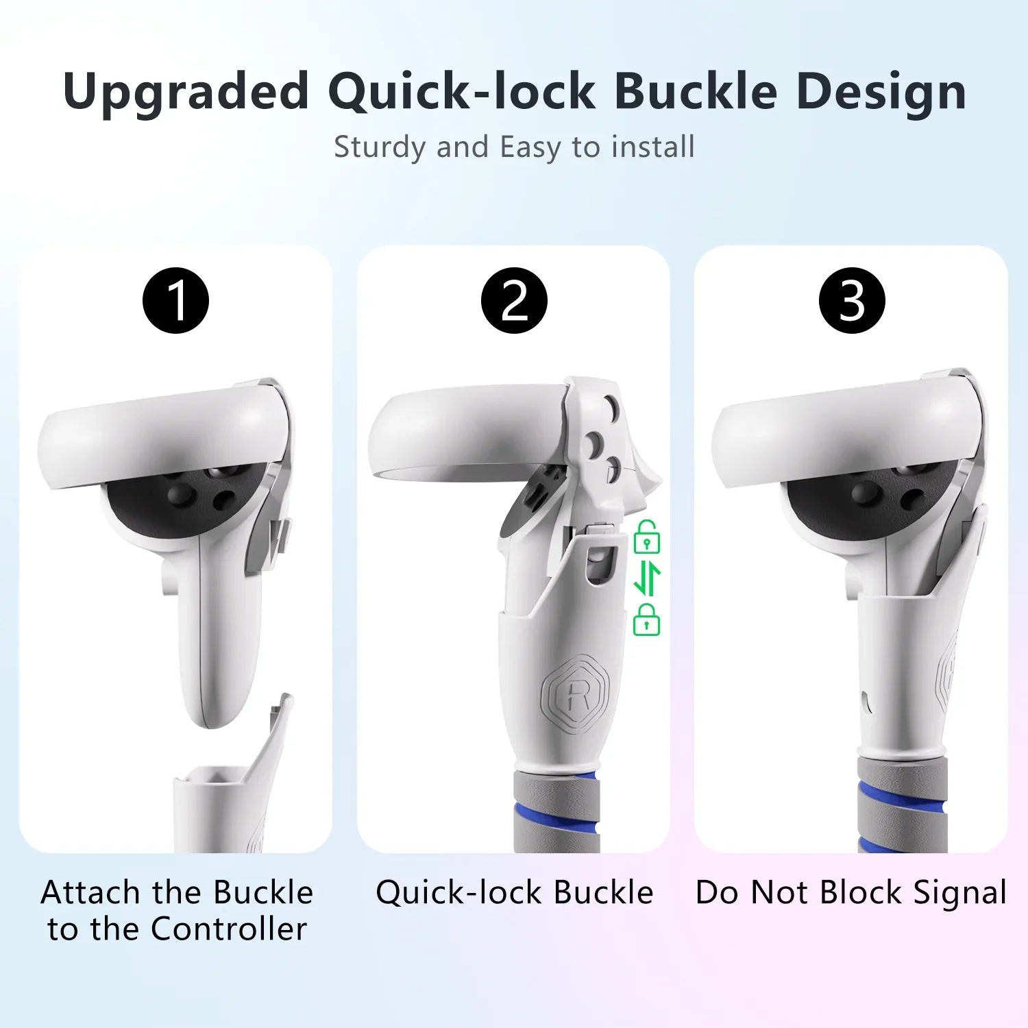 Controller Handle Attachments for Oculus Quest 3S/3/2 VR Accessories  Long Stick and Dual Handle Extension Grips Compatible with Meta Quest for Gorilla Tag Beat Saber Golf Club Baseball Multiple Game