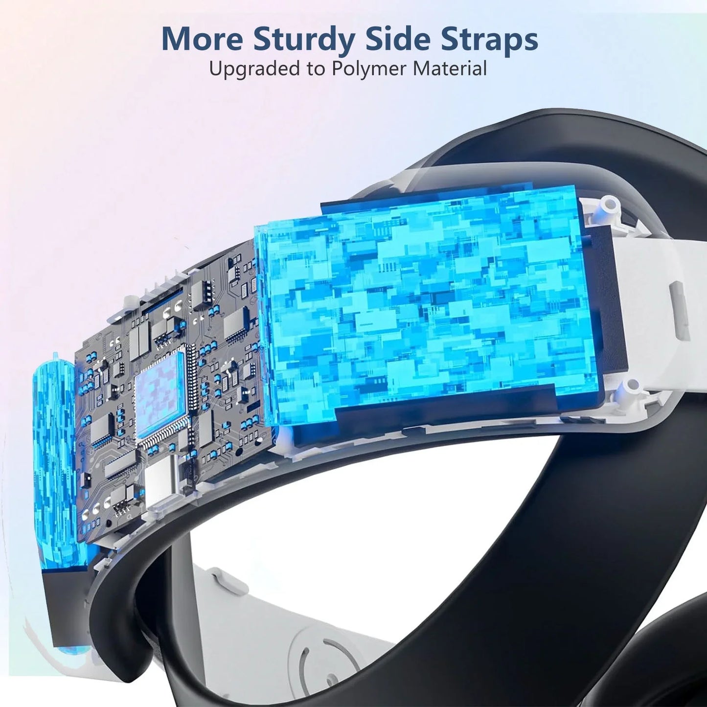 Head Strap Battery for Meta Quest 3S  12000mAh Replacement Rechargeable Headstrap for Oculus Quest  RGB Head Strap  Fast Charging Adjustable Battery Pack Headset Accessories Enhanced Comfort