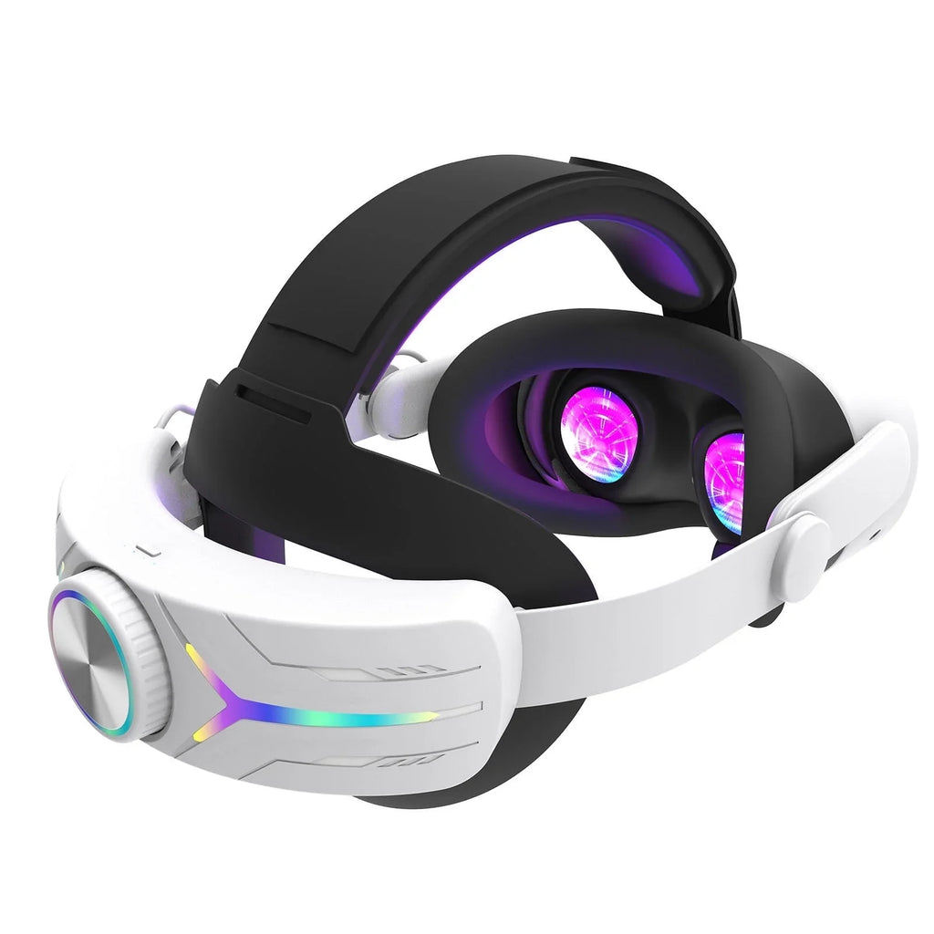 Head Strap Battery for Meta Quest 3S  12000mAh Replacement Rechargeable Headstrap for Oculus Quest  RGB Head Strap  Fast Charging Adjustable Battery Pack Headset Accessories Enhanced Comfort