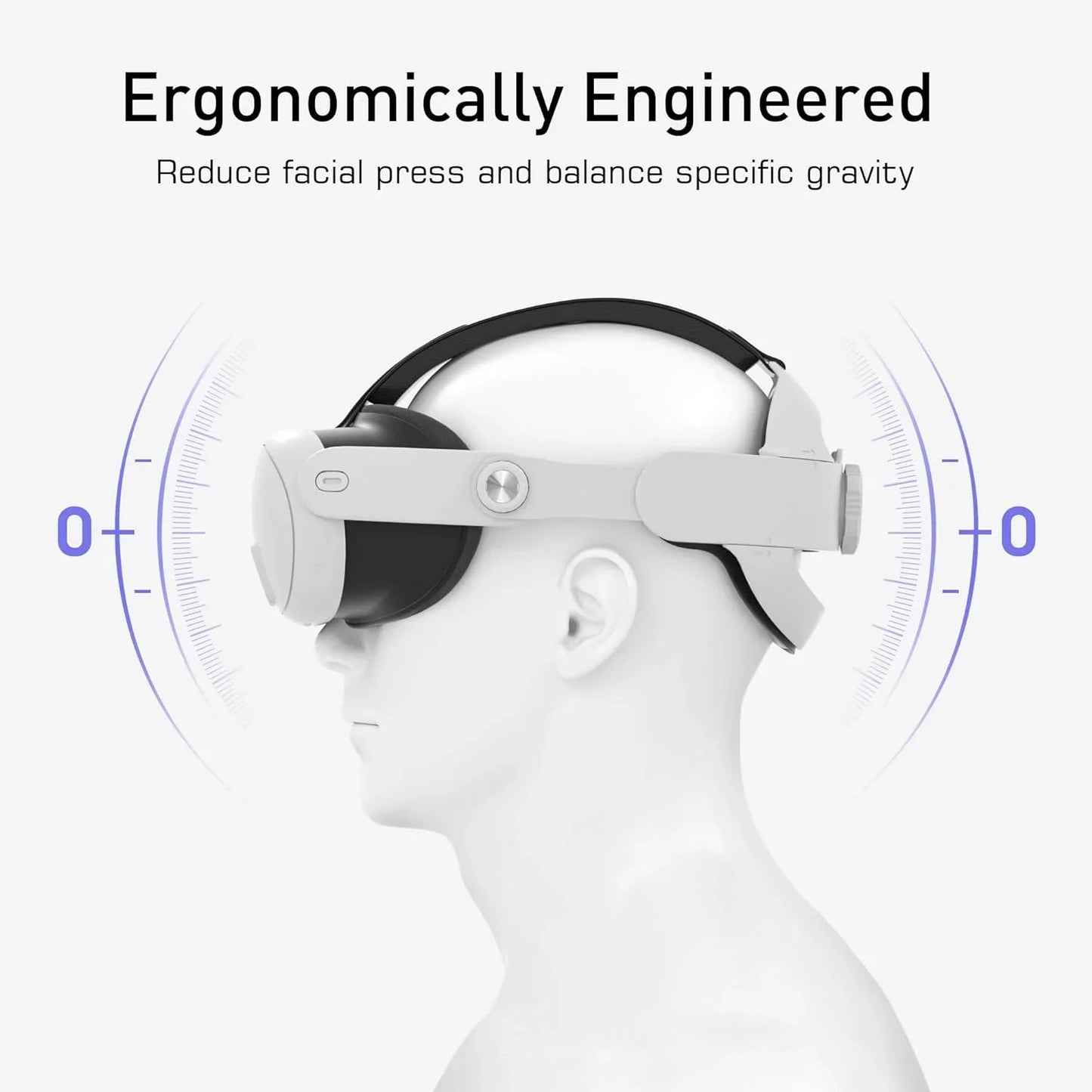 Head Strap for Meta Quest 3  Adjustable Headband Replacement for Elite Strap  Enhanced Comfort and Gaming Immersion VR Accessories Compatible with Oculus/Meta Quest 3