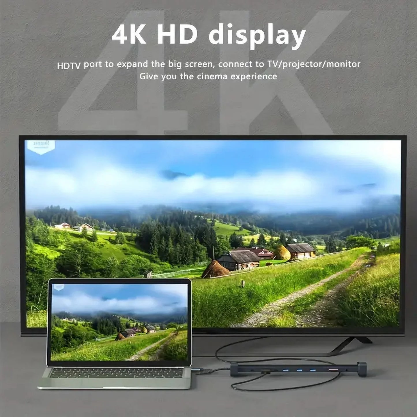 USB C Laptop Docking Station Stand  10 In 1 Folding Tilt Stand Triple Display USB C   4K  PD 100W  USB 3.0  TF  SD  Audio  RJ45 for MacBook & Windows