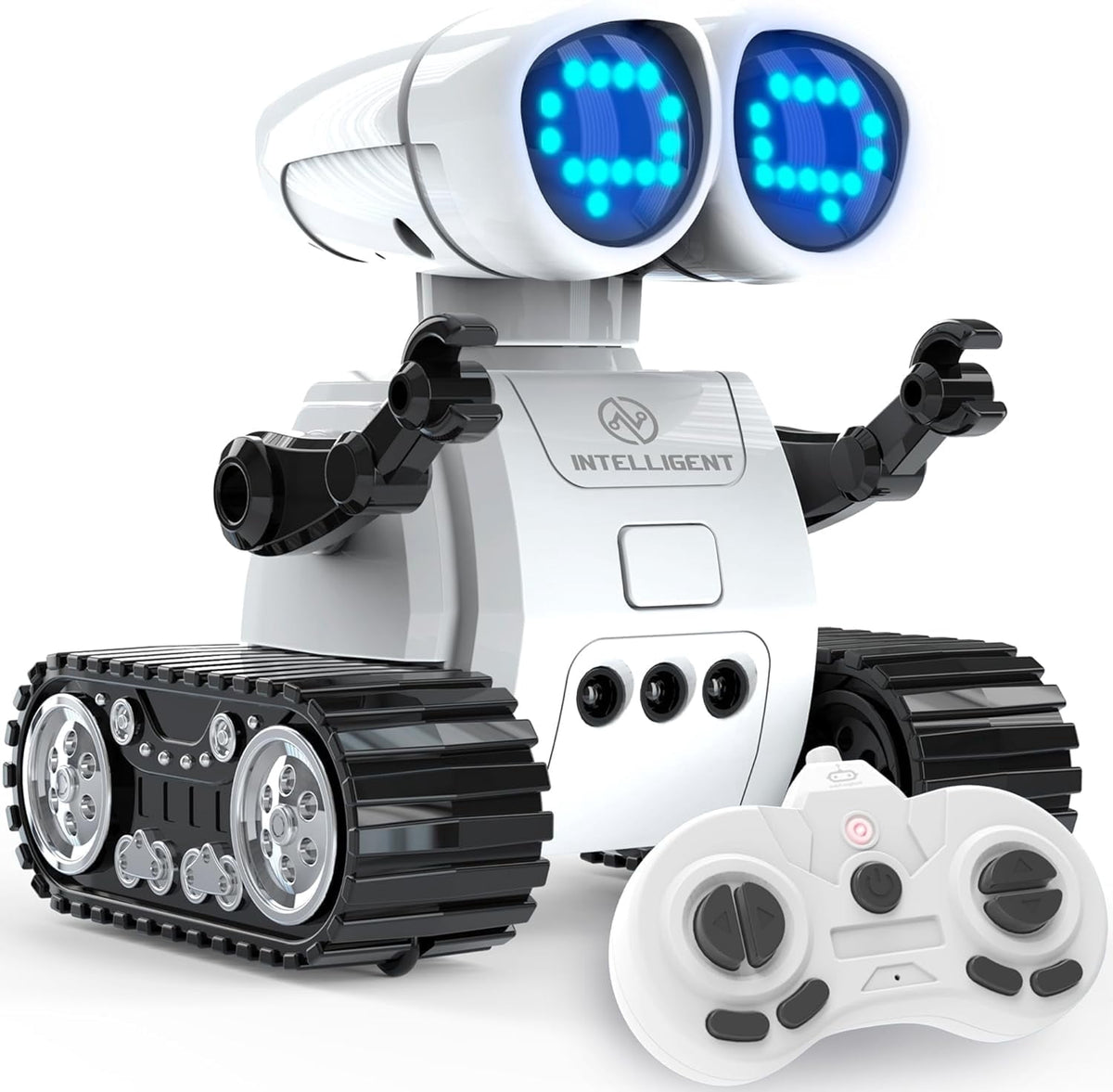Robot Toys for 3 Years Boys Girls- Robots with Walkie Talkie Function Gesture Sensing Flexible Head & Arms Programming Motion Dance Moves Music & LED Eyes Kids Remote Control Robot Toys Gifts