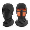 Winter Balaclava Face Mask for Men Women, Heated Balaclava Motorcycle Ski Mask with 3 Temperature Adjustable, Windproof Thermal Fleece Face Mask for Skiing, Snowboarding, Motorcycling, Riding, Black