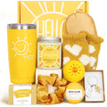 XEAZON Gift Baskets for Women, 10Pcs Unique Birthday Gifts for Women, Best Friend Birthday Christmas Gifts, Sending You Sunshine Gifts, Cheer Up Box for Sister Friendship, BRIGHTEN UP HER DAY!