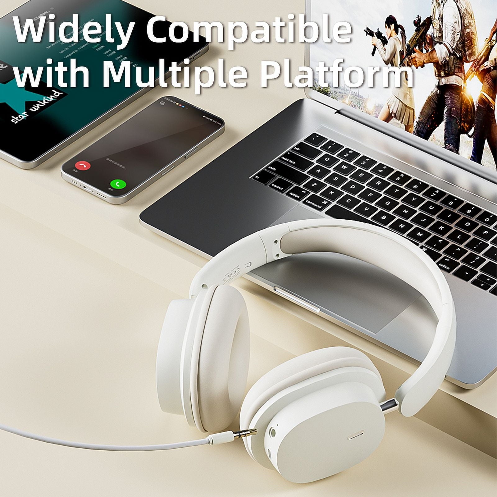 Wireless Bluetooth Headphones Over Ear Hi-Fi Stereo Wireless Headphones Foldable/Wired/Wireless with Microphone/TF Available for TV Travel Home Office Headset Quick Charge 20 Hours Playtime Pink