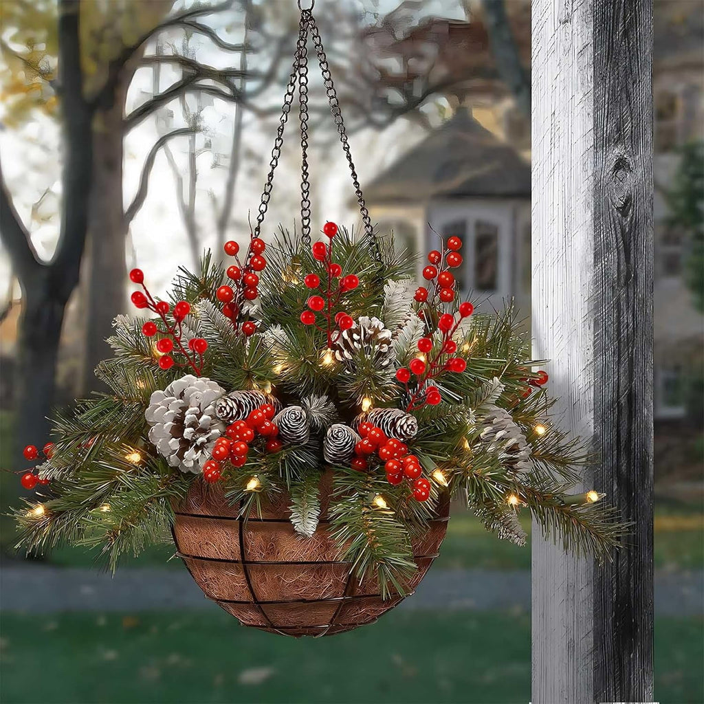 40 Pcs Artificial Berry Stems Branches Fall Halloween Faux Holly Berries Artificial Fall Flowers Accessories for Autumn Thanksgiving Wreath Christmas Tree DIY Craft Decorations Holiday Home Decor