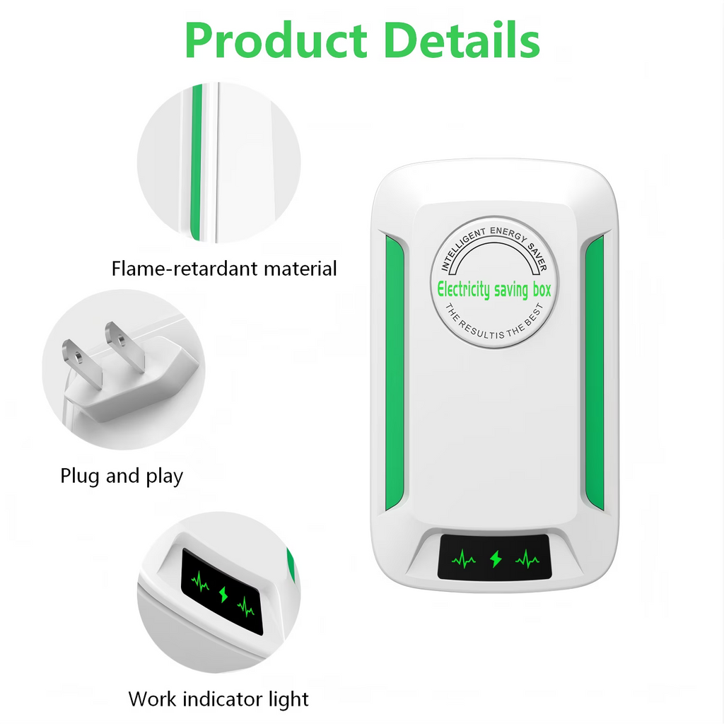 Electricity Saving Box, Smart Plug in Energy Saving Device for Household Stable Voltage, Energy Saver Plug to Reduce Electricity Bill for Home & Office, US Plug 90V-250V 60KW, 4Pack