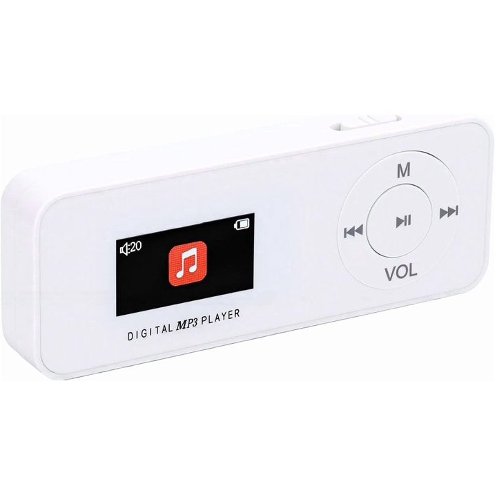 MUSICOZY Bluetooth MP3 Player with Built-in Speaker, 1.1 Inch Mini Digital Music Player, Portable Lossless Audio Player, Support TF Card, Voice Recorder, FM Radio for Students, Running, Travel