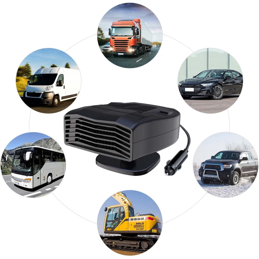 Portable Car Heater, 2 in 1 Fast Heating Cooling Auto Fan,12V/140W Windshield Defogger Window Defroster, 360 Degree Rotation Automobile Defogger Fan, Car Heater Cigarette Lighter Plugs for Car Trucks