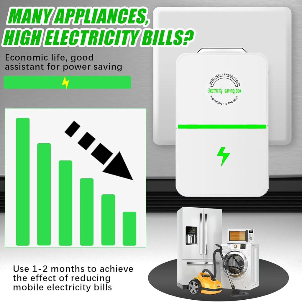 Electricity Saving Box,Energy Saving Device,High Efficiency Household Stable Voltage Device US Plug Reduces Energy Costs, Stabilize Voltage 2 Pack