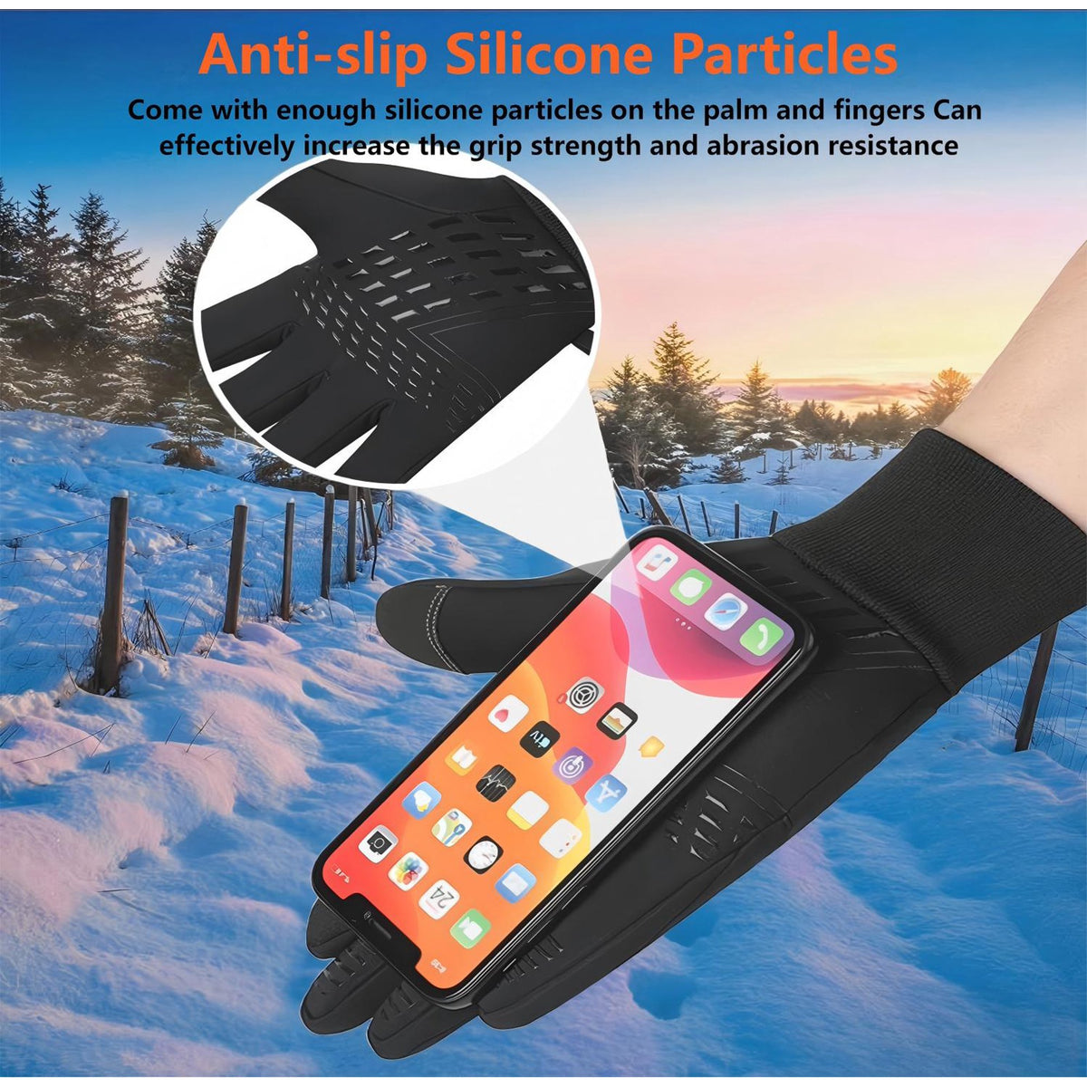 Heated Gloves for Men Women, Winter Electric USB Heated Gloves Mitten Hand Warmer Touchscreen Gloves Waterproof Touch Thermal Insulated Heated Gloves for Working Skiing Hiking Cycling