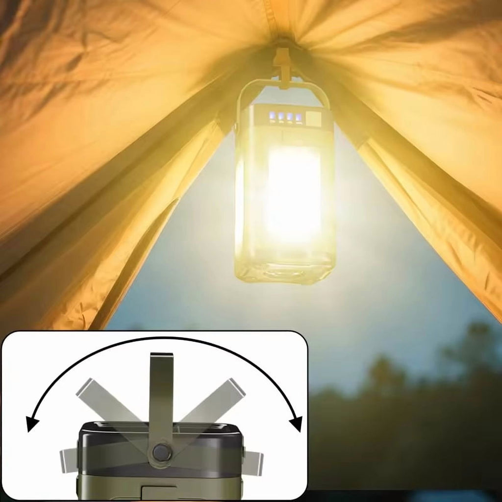 Camping Lantern, Camping Tent Light for Home | 2000 MAh Solar Camping Lights | Solar Portable 6 Modes Dimmable with 90 Degree Expandable 4 Led Lamp for Hiking Patio Tent Power Adventures
